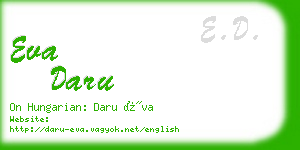 eva daru business card